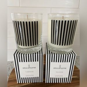 Brand New Stockhome 10oz Candles Tuberrose & Tea Rose. Paraben free